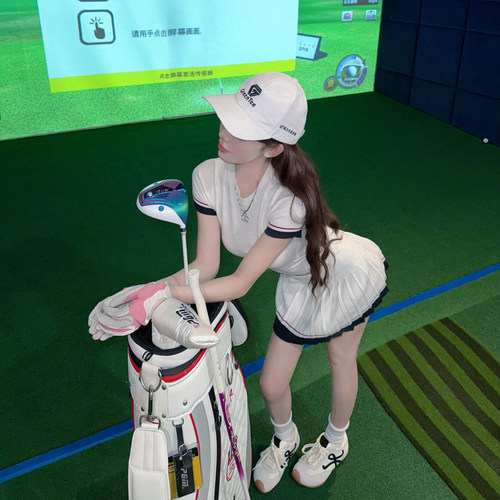 上衣高尔夫羽毛球服运动两件套装