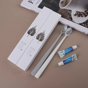 高档宾馆酒店牙具定制白牛卡盒客房旅馆洗漱二合一牙刷牙膏包邮