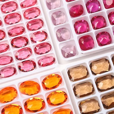 爆款热卖冰透烟黄K9钻火龙果色美甲钻美拉德大冰糖手机壳配件钻