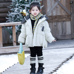 女童90白鸭绒羽绒服冬季儿童多巴胺女孩元气冬装外套2025新款宝宝