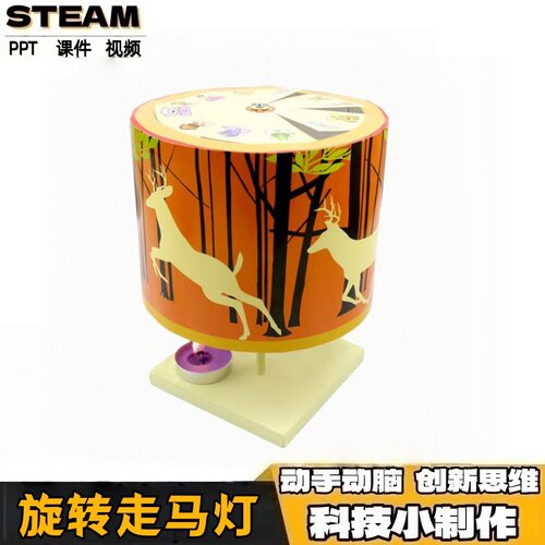 儿童手工材料DIY走马灯科学实验STEM幼儿园小学生科技小制作模型