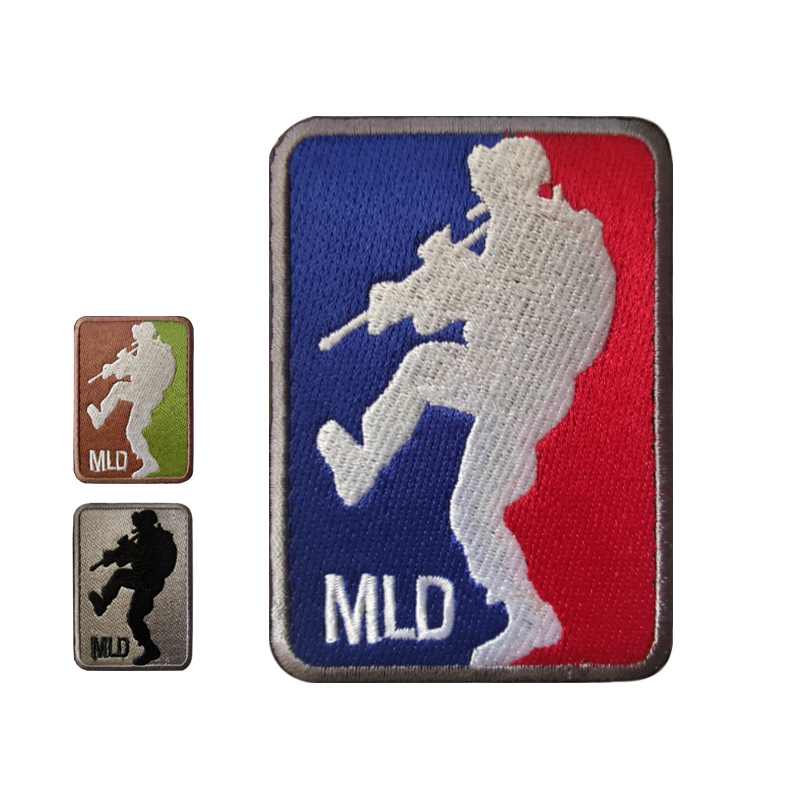 刺绣贴臂章破门而入魔术贴章带钩面踹门军迷风户外包贴布贴徽章