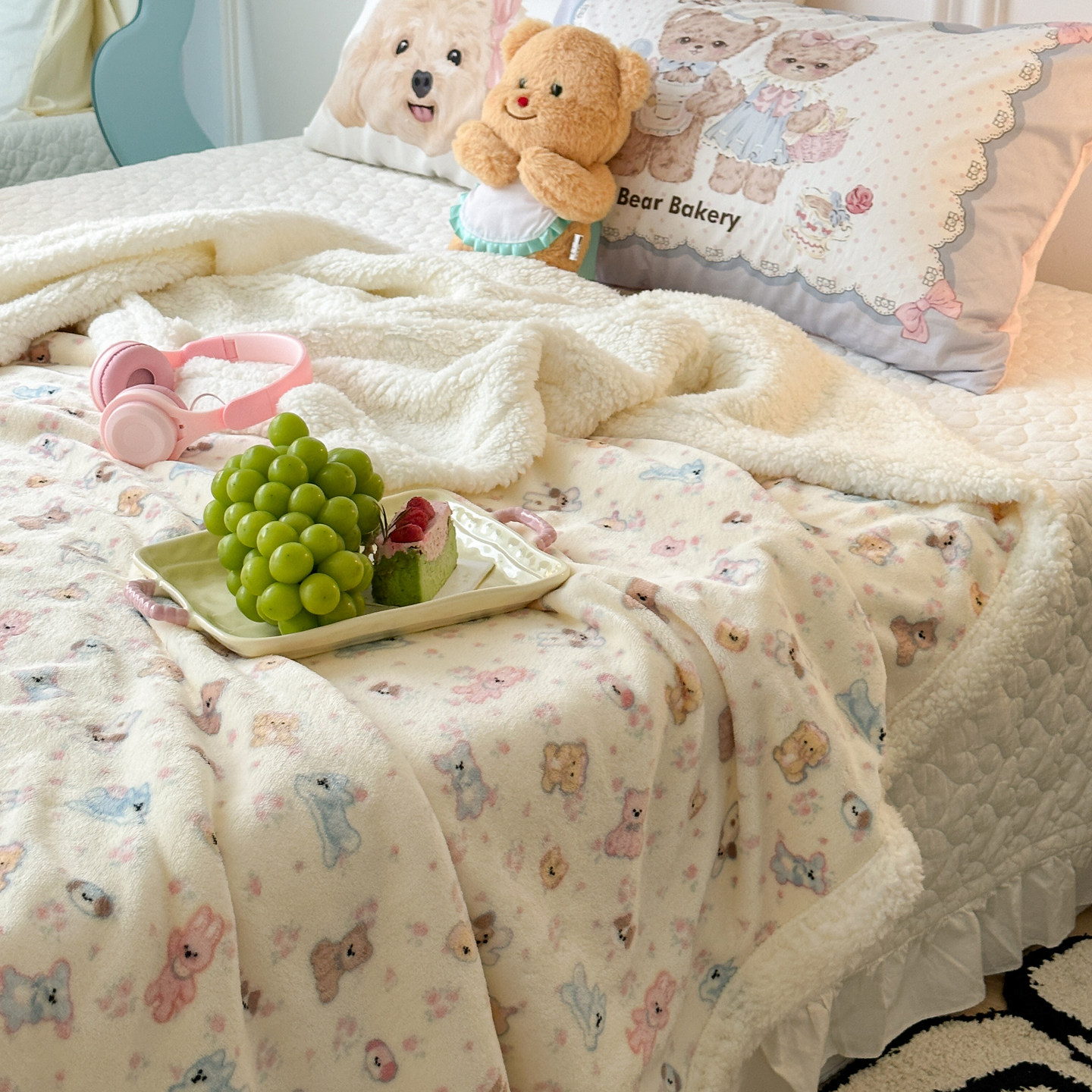 秋冬新款羊羔绒毛毯亲肤少女网红毯子拍照装饰盖毯午睡沙发毯子,床上用品,休闲毯/毛毯/绒毯,淘宝优惠券,粉丝福利购,淘宝优惠卷