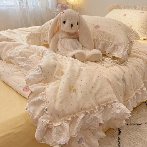 仙女款全棉双层纱夏被四件套