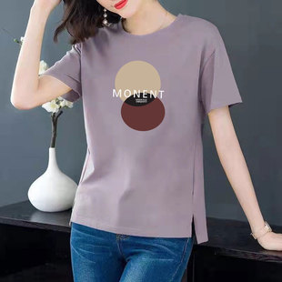 广州十三行爆款t恤13行广东沙河女装广洲青岛外贸专柜款优质短袖