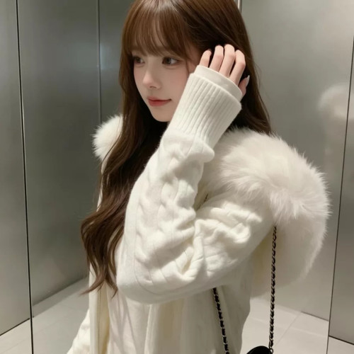 东莞大朗不起球毛衣针织开衫外套女上衣深圳南油高端女装2026新款