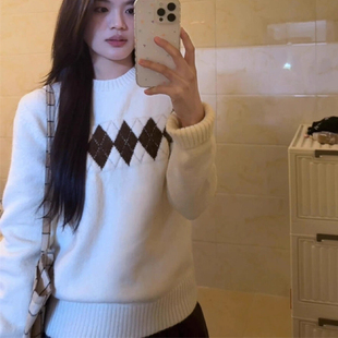 大狼毛衣女大郎大狼毛衣打衣衫女秋冬女士大郎的大浪不起球毛织