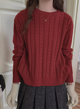 大狼毛衣女大郎大狼毛衣打衣衫女秋冬女士大郎的大浪不起球毛织