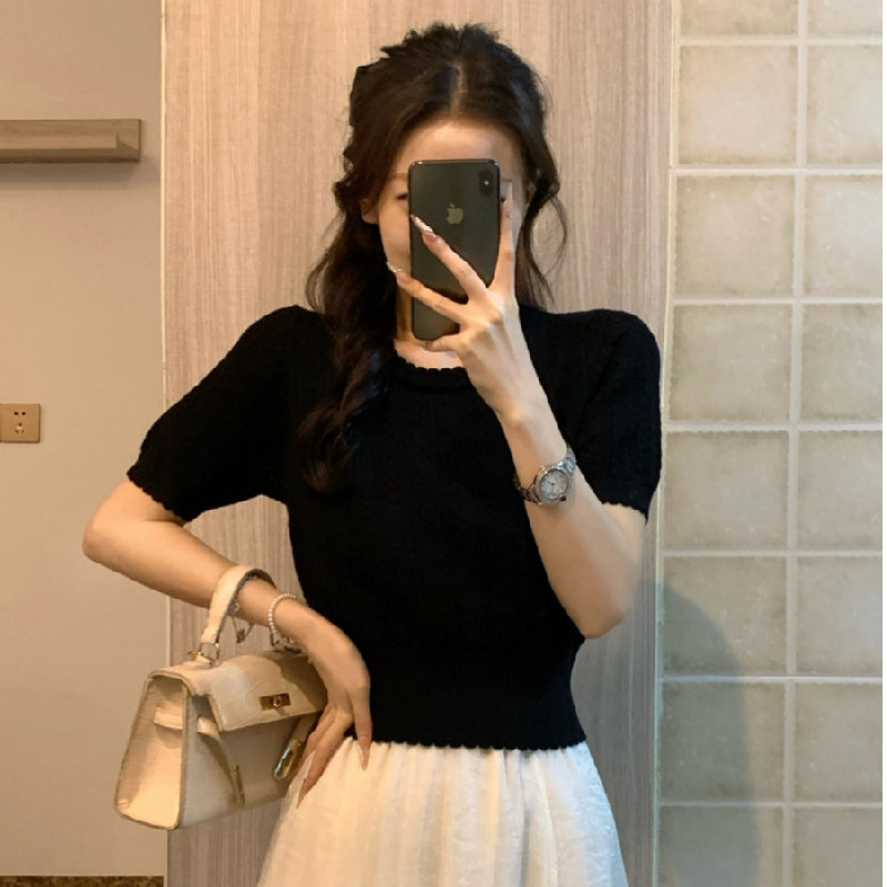 广州十三行高端女装上衣2026欧货爆款小衫冰丝短袖T恤夏深圳南油图片