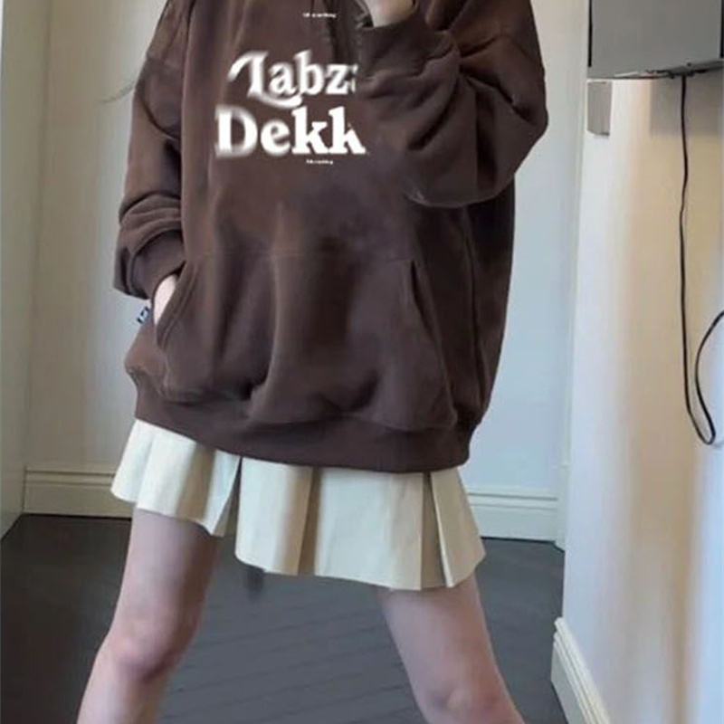 山东即墨卫衣女秋冬新款爆款广东十三行宽松连帽简约小个子冬季