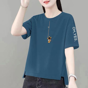东广州守秀十三行短袖棉t恤女2025夏季新款韩版杭州四季青女装