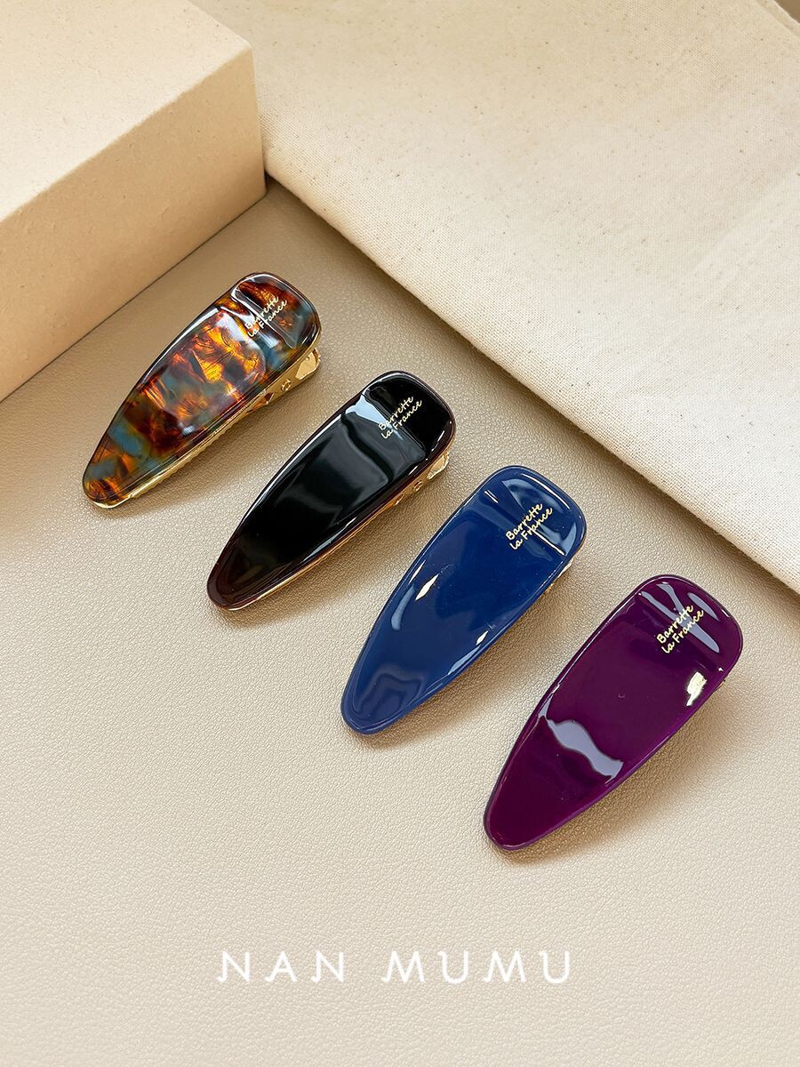 韩国2025新款france侧边刘海夹个性前额发夹大号法式鸭嘴夹发卡女