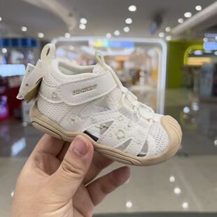 江博士专柜正品26夏一段女童包头凉鞋软底透气步前鞋 1S13B2010DW