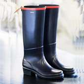 涉水鞋 法国产小众高端胶靴女AIGLE艾高防滑时尚 高筒雨鞋 野鸟协会