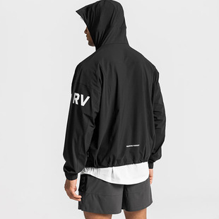 ASRV春秋季男士卫衣防水跑步纯色套头连帽外套运动men's hoodies
