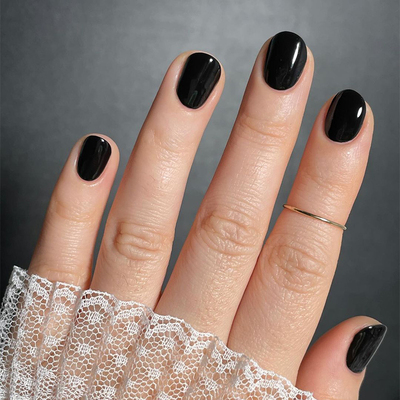 黑色指甲油opi免烤快干不可撕剥