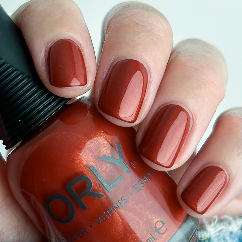 ORLY指甲油秋冬2000339珠光显白焦糖红褐色砖红rustic root不可剥
