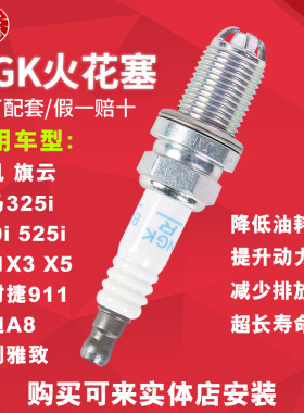 NGK四级铂金火花塞3199适配 宝马3系5系X3 X5 M54 M62 520