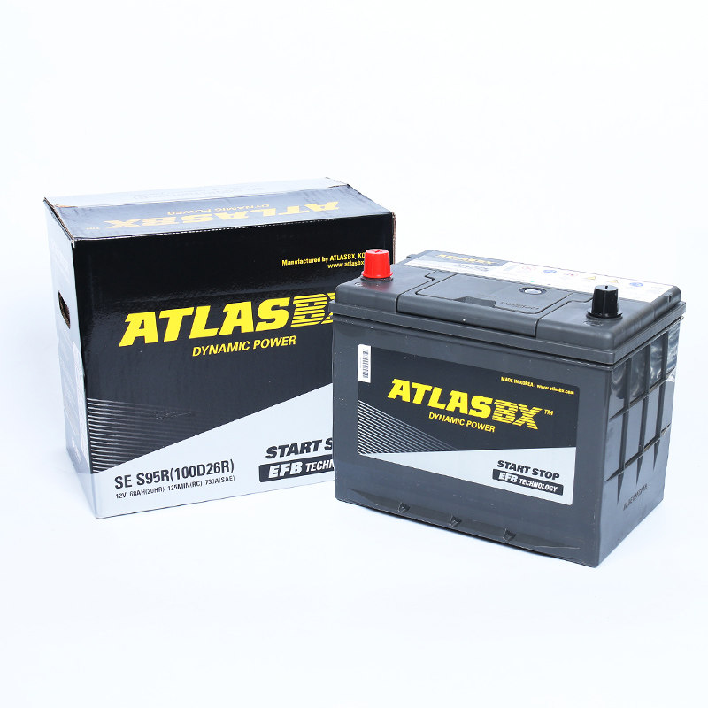 阿特拉斯蓄电池S95R 12V68AH适配雷克萨斯英菲尼迪皇冠启停车电瓶