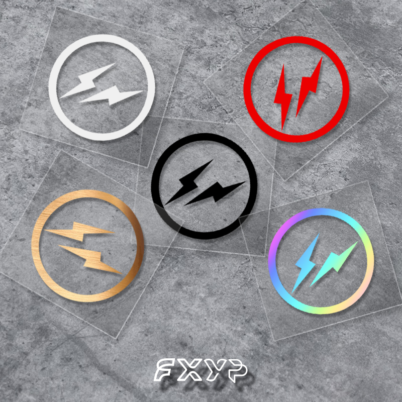 FXYP 藤原浩闪电潮牌联名 摩托电动车汽车窗车身头盔反光防水贴纸