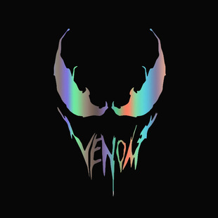 动漫Venom毒液车贴汽车车窗玻璃车身装 饰贴摩托电动车机车反光酷