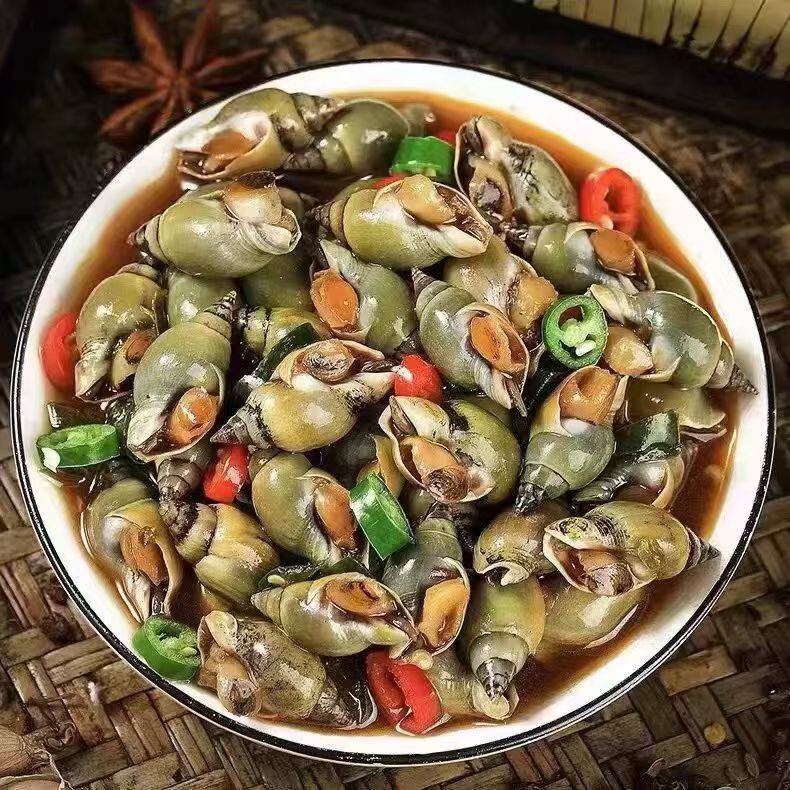 捞汁藤椒味翡翠螺 即食 捞汁小海鲜 香辣螺酒店半成品