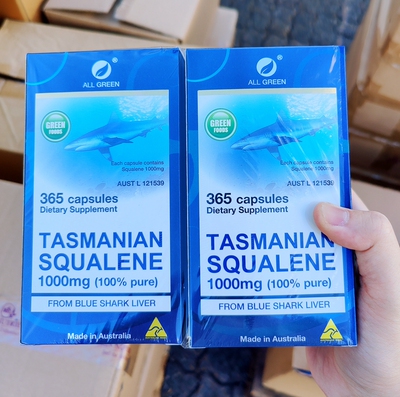 澳洲原装进口ALL GREEN角鲨烯软胶囊眼睛1000mg 365s正品直邮