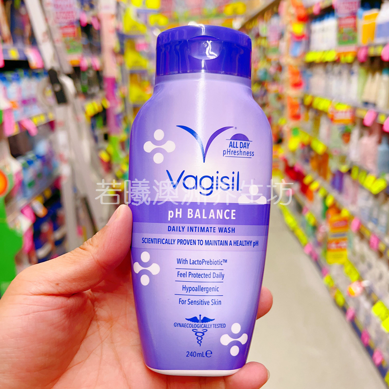 澳洲进口vagisil私处洗护液女士洗液私密护理液日常干爽温和240ml
