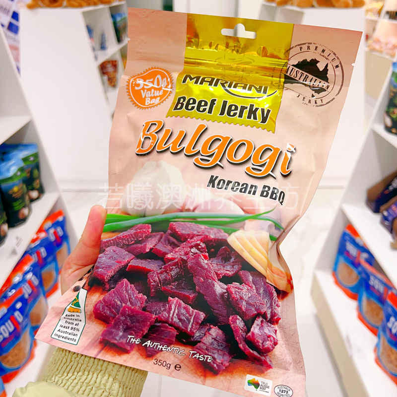 澳洲原装进口MARIANI BEEF JERKY牛肉干韩国烤肉味营养350g正品