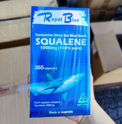 澳洲原装进口royal blru角鲨烯软胶囊1000mg365粒