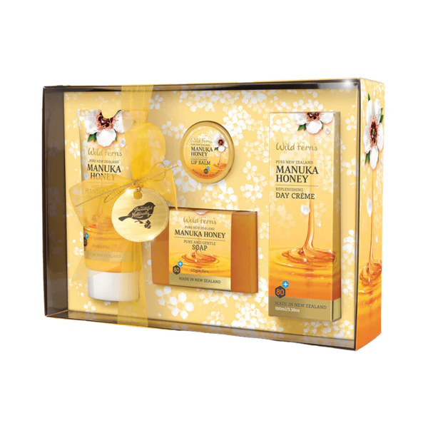 澳洲原装进口Wild Ferns麦卢卡蜂蜜护肤礼盒四件套清洁滋养润肤