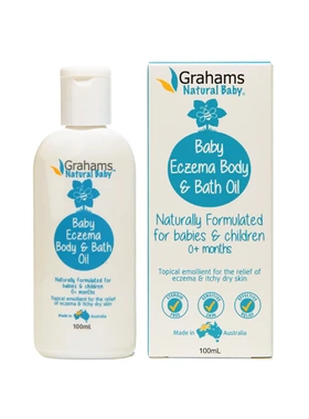 澳洲原装进口Grahams Natural婴儿身体沐浴油滋养修护皮肤100ml