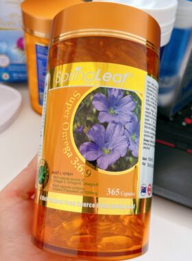 澳洲进口springleaf绿芙亚麻籽油胶囊365粒omega369素食鱼油