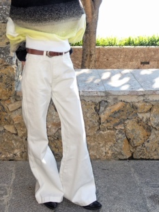 次日早晨next day morning 无性别 结构设计感牛仔喇叭裤