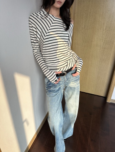 次日早晨｜高品质 不对称剪裁露肩羊毛针织上衣