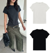 索罗娜机洗不变形顺滑版 正肩短袖 本 经典 人生正肩T恤W.EEEECHAN