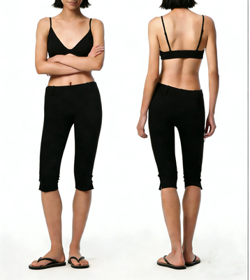 现 WEEEECHAN  “时髦优选”中腰弹力塑型显瘦紧身无束缚感七分裤