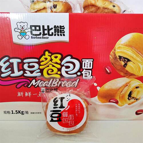 巴比熊红豆代餐软面包糕点