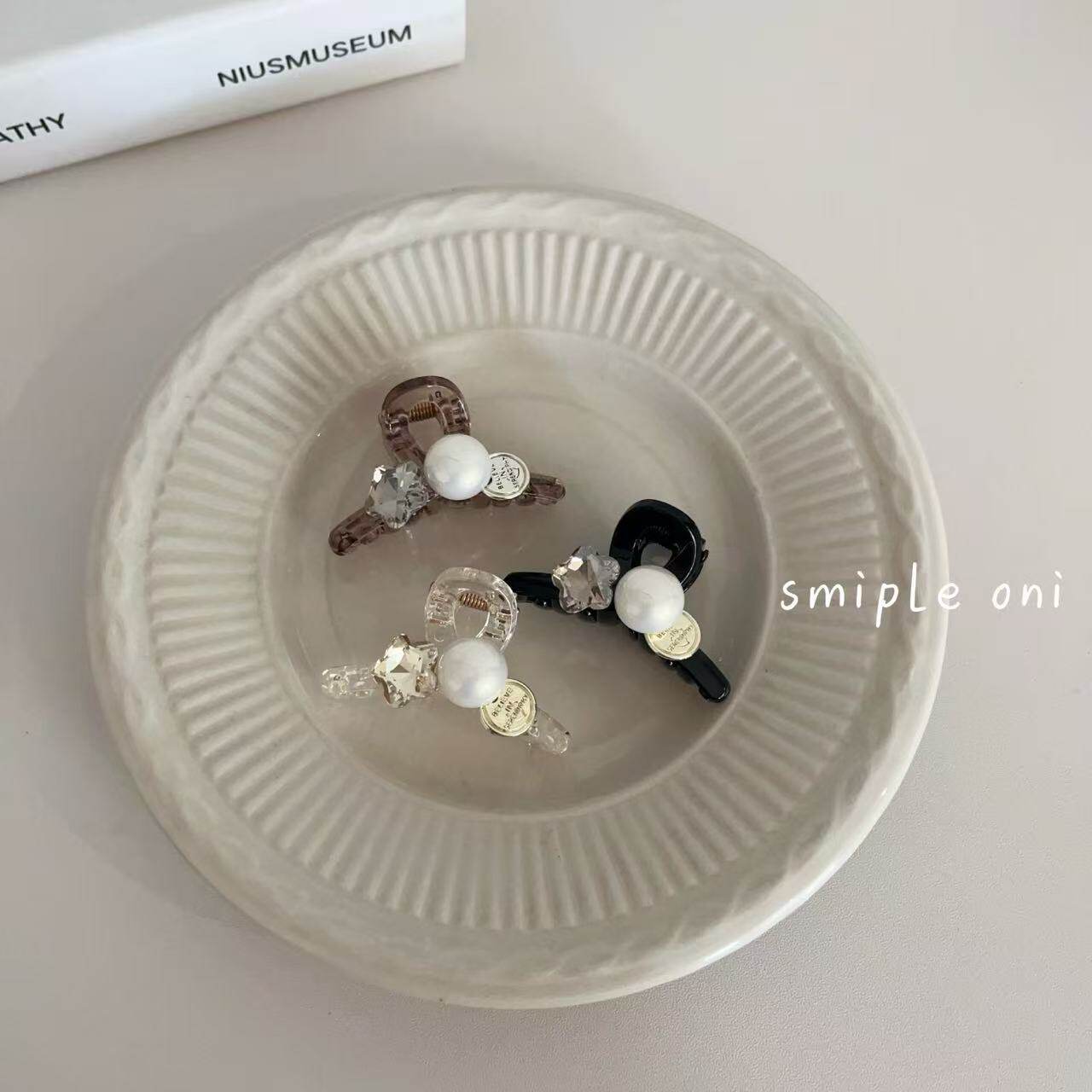 韩版小水钻珍珠刘海夹小号抓夹蓬民族风发饰