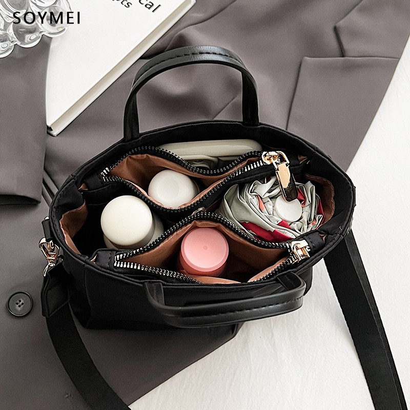 高级感尼龙布包包女式2025秋冬新款潮时尚单肩手提包斜挎包水桶包,箱包皮具/热销女包/男包,水桶包,淘宝优惠券,粉丝福利购,淘宝优惠卷