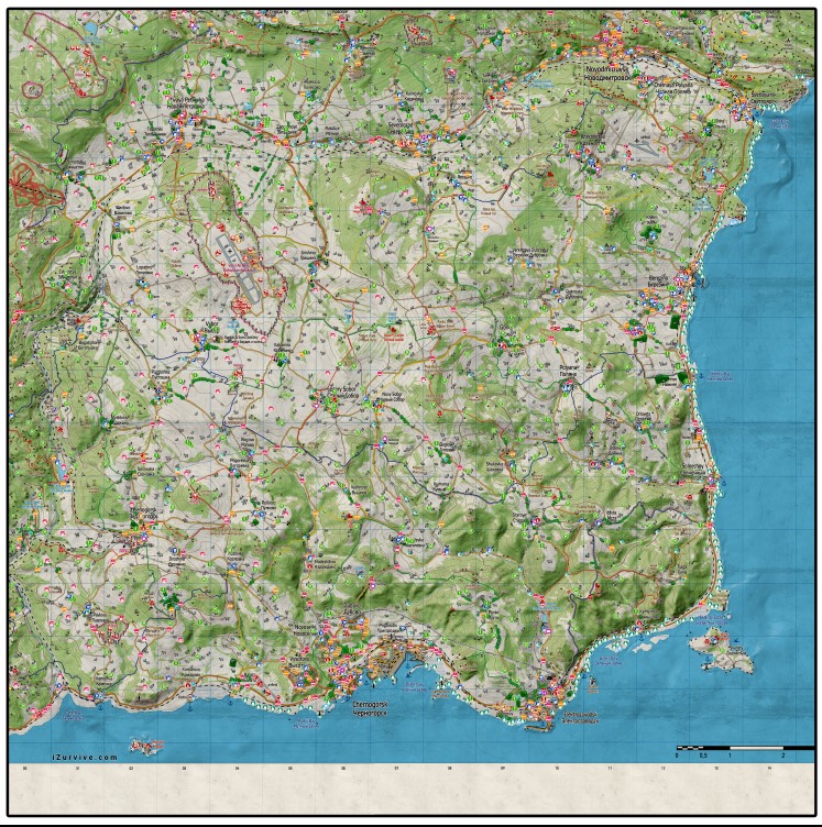 dayz游戏地图 dayz周边 地图海报定制dayz  zombie game