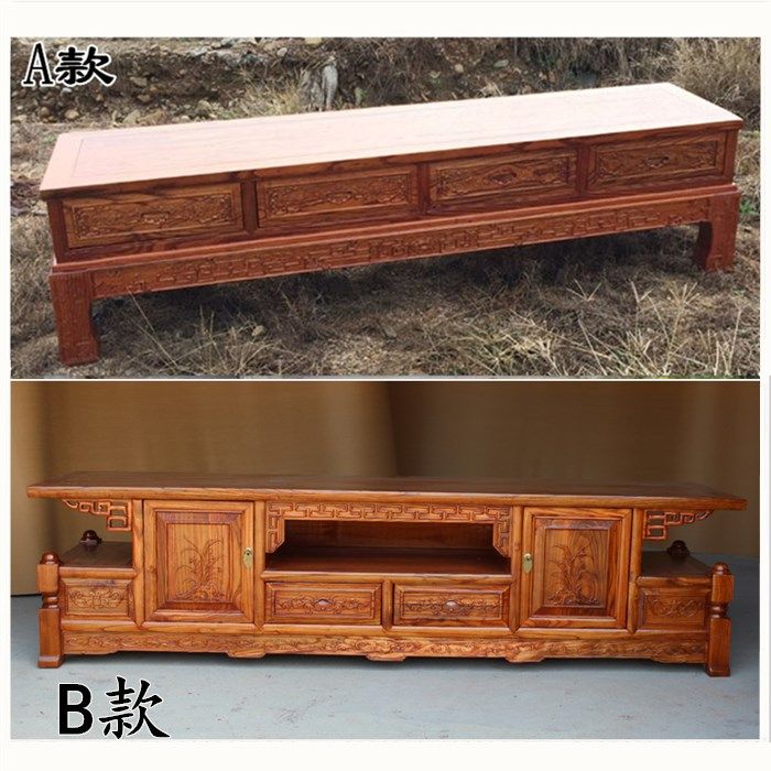 加长厚实木电视柜榆木卧室地柜雕花影视听柜中式客厅仿古红木家具|ruв категории жилой мебели, кабинет, телевизионный шкаф - от Buy2taobao.com для оказания профессиональной услуги покупки агента Taobao