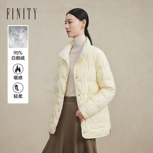 FINITY菲妮迪95%鹅绒羽绒服2026冬季新款立领质感显瘦保暖外套女
