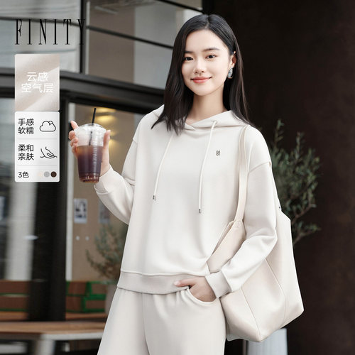 FINITY连帽卫衣落肩袖百搭