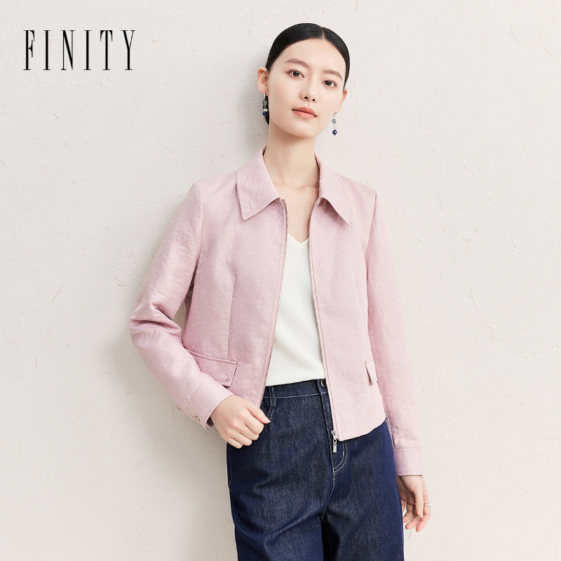 【新秋】FINITY菲妮迪短外套2025秋季新款简约气质翻领长袖外套女