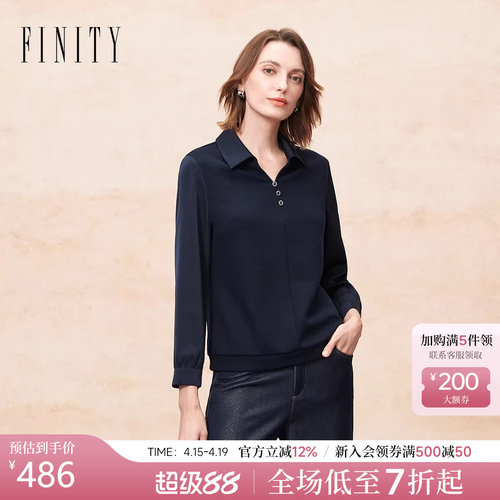 FINITY通勤polo领雪纺衫