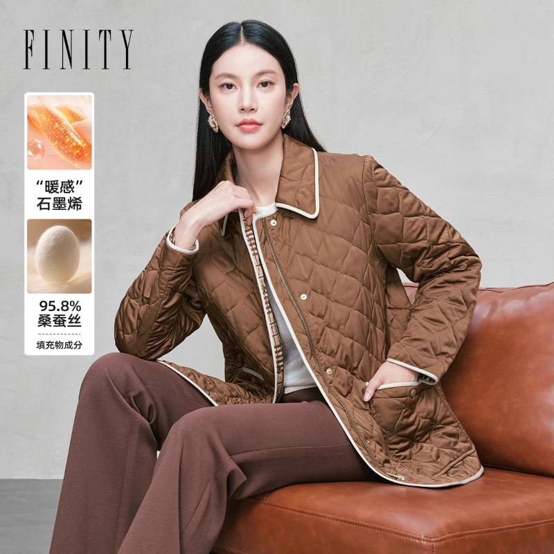 【石墨烯发热】FINITY菲妮迪棉服棉袄2025冬季新款简约保暖外套女