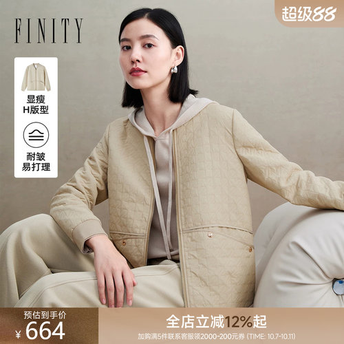 FINITY休闲短外套千鸟格棒球服