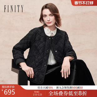 FINITY菲妮迪棉服棉袄2025冬季新款简约时尚小香风气质保暖外套女