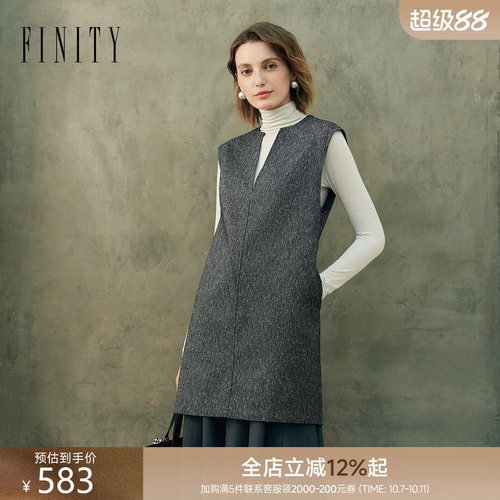 FINITY菲妮迪背心连衣裙V领裙子